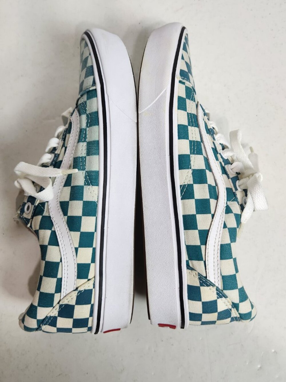 Vans Comfycush Old Skool Checker Men's Size 8.5 Women's 10 Skate Shoes Quetzal - Picture 9 of 13